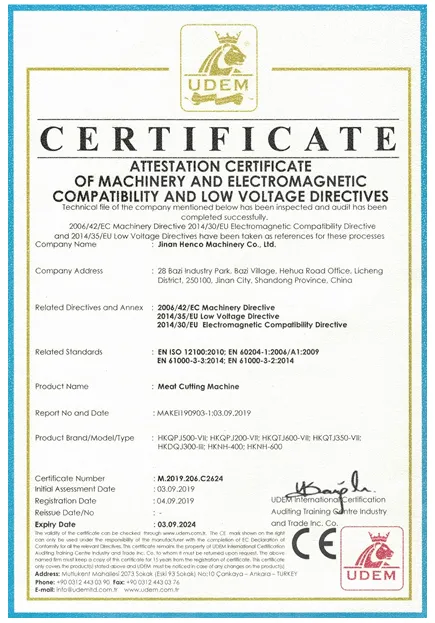CE Cartified Meat Cutting Machine